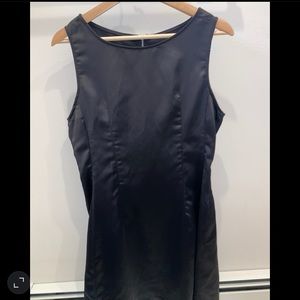 Black silky leather dress size 6/8 from boutique